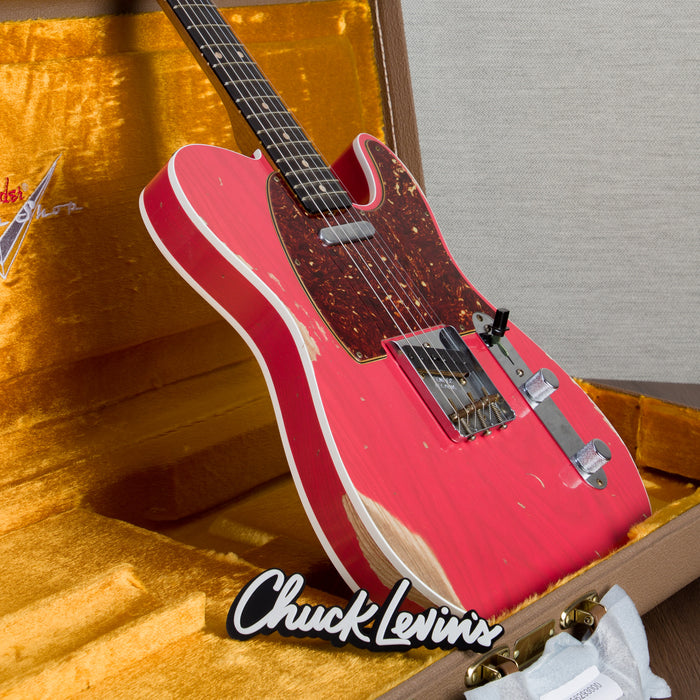 Fender Custom Shop 62 Telecaster Custom Heavy Relic Electric Guitar, Ebony Fingerboard - Watermelon King - CHUCKSCLUSIVE - #R125424