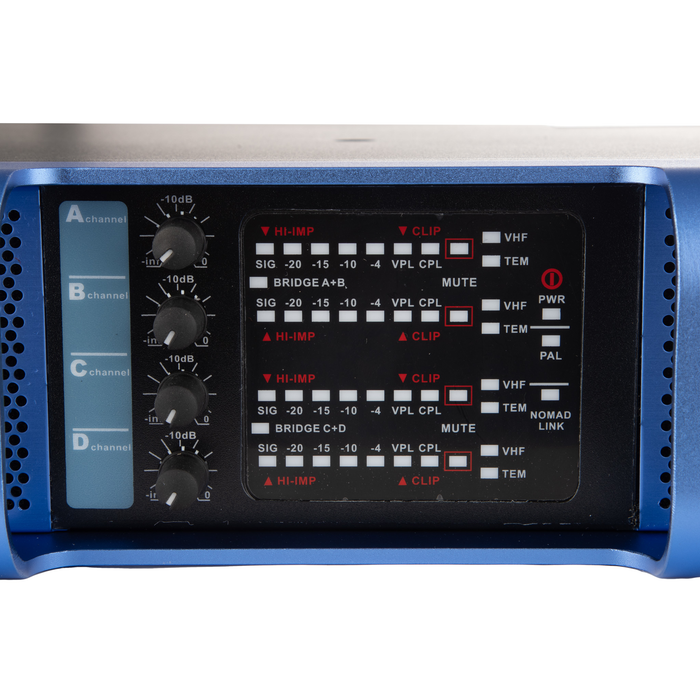 E11EVEN EP-6K4 4-Channel 1250-Watt Power Amplifier - Blue