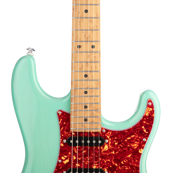 Suhr Classic S Paulownia HSS Electric Guitar, Maple Fingerboard - Trans Seafoam Green