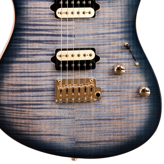 Suhr Modern Electric Guitar - Faded Trans Whale Blue Burst - New