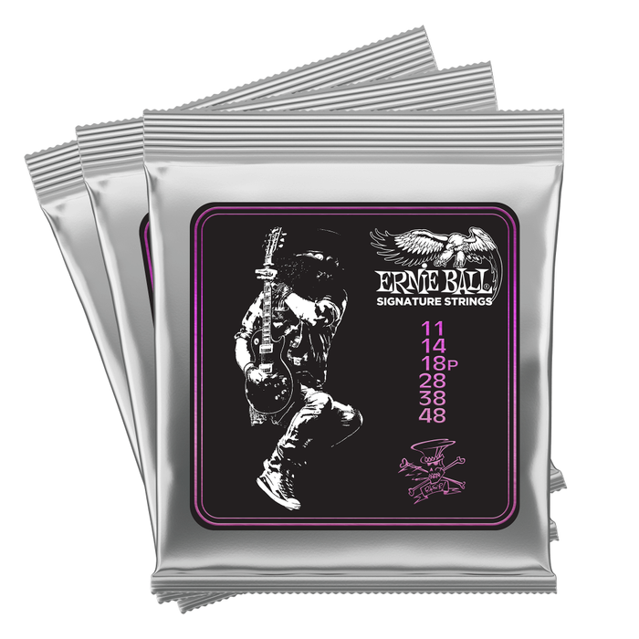 Ernie Ball Electric Guitar Strings - Slash Signature Series 3 Pack In Collectors Tin