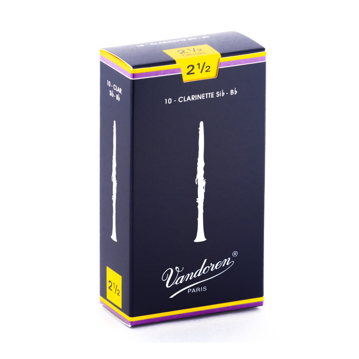 Vandoren CR10 Traditional B-Flat Clarinet Reed 10-Pack - New,2.5