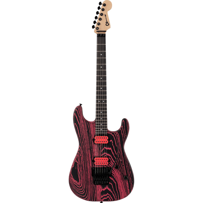 Charvel Pro-Mod San Dimas Style 1 HH FR E Ash Electric Guitar - Neon Pink Ash - #KWC2010298 - Display Model