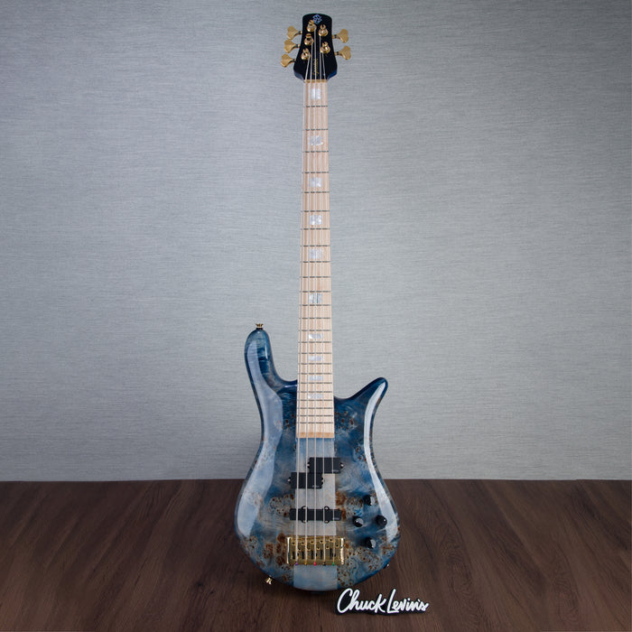 Spector Euro5 LT 5-String Bass Guitar - Exotic Poplar Burl Blue Fade - CHUCKSCLUSIVE - #]C121SN 21056