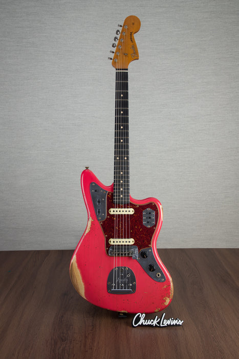 Fender Custom Shop 62 Jaguar Heavy Relic Electric Guitar, Ebony Fingerboard - Watermelon King - CHUCKSCLUSIVE - #R130047