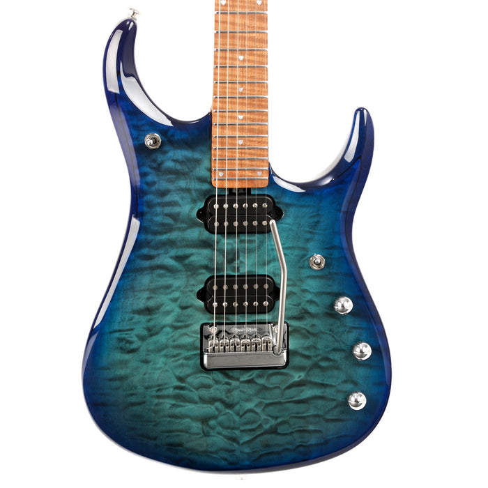 Music Man John Petrucci Signature JP15, Quilt Maple Top Electric Guitar, Cerulean Paradise Fade - Open Box Mint