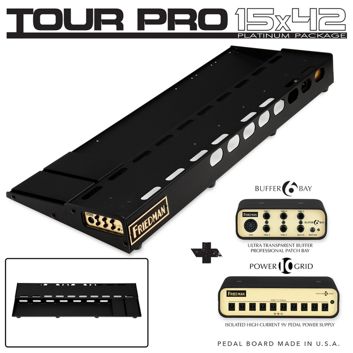 Friedman 15 x 42-Inch Tour Pro Platinum Guitar Pedalboard