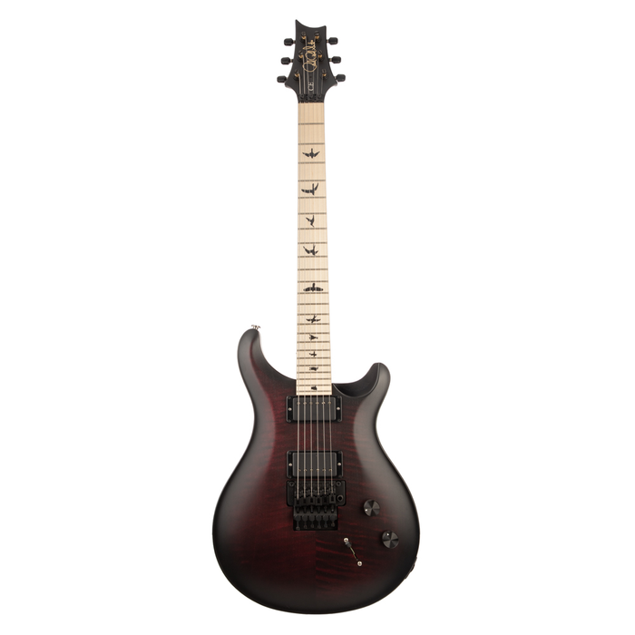 PRS Dustie Waring Signature CE24 Electric Guitar - Satin Fire Red w/Black Wrap Custom Color - New