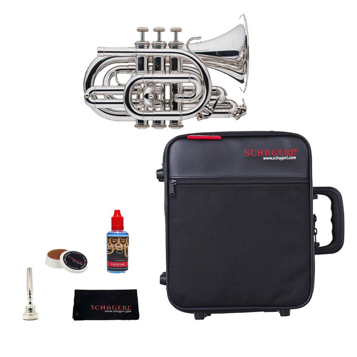 Schagerl PT-200S Academica Pocket Bb Trumpet - Silver Plated