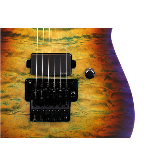 ESP M1 Deluxe FR Quilt Maple Top Electric Guitar - Lynch Burst - #US22269