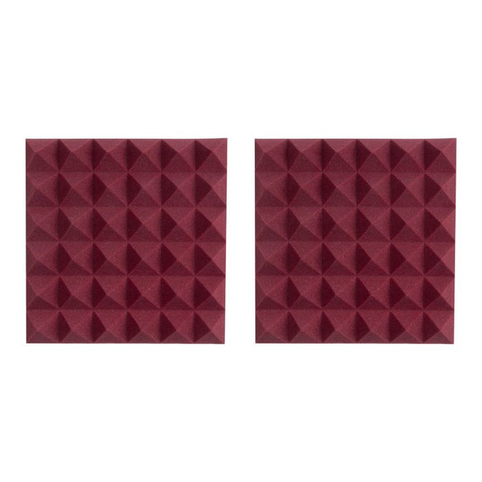 Gator GFW-ACPNL1212PBDY Burgundy 12 x 12 x 2-Inch Acoustic Pyramid Panel - 2-Pack