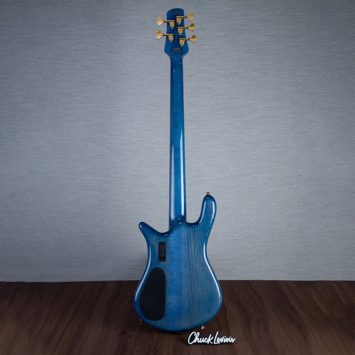 Spector Euro5 LT 5-String Bass Guitar - Exotic Poplar Burl Blue Fade - CHUCKSCLUSIVE - #]C121SN 21050