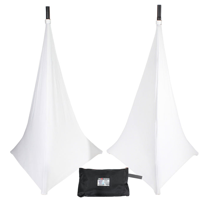 ProX X-SP3SC-WX2 Two-Pack Three Side Speaker Stand Cover Scrim - White