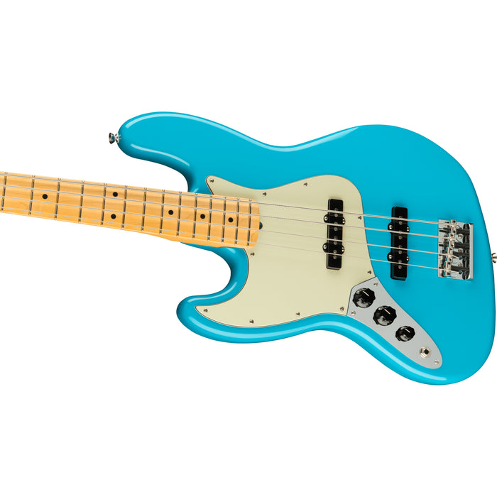 Fender American Professional II Left-Handed Jazz Bass, Maple Fingerboard - Miami Blue - New