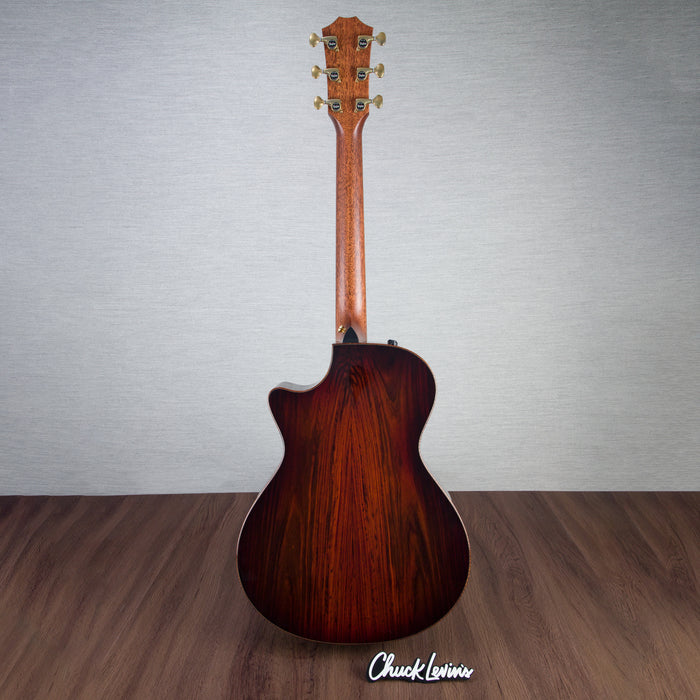 Taylor NAMM 2022 Custom Grand Concert Acoustic Electric Guitar - Cocobolo, Sinker Redwood - #1211072163