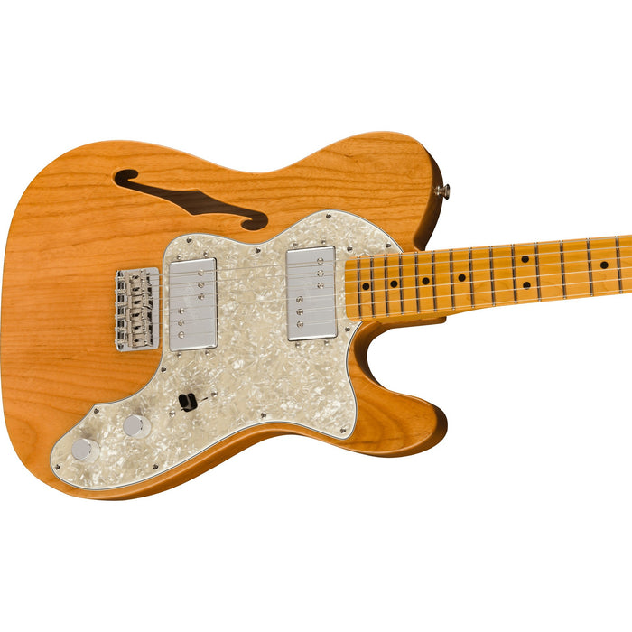 Fender American Vintage II 1972 Telecaster Thinline Electric Guitar - Maple Fingerboard, Aged Natural