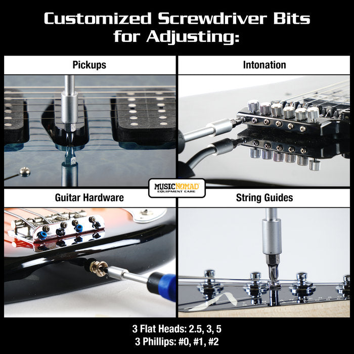 MusicNomad Premium Guitar Tech Screwdriver and Wrench Set