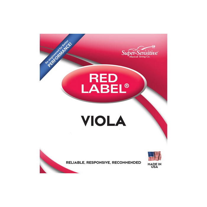 Super Sensitive Red Label Viola Strings - 14" Intermediate Medium