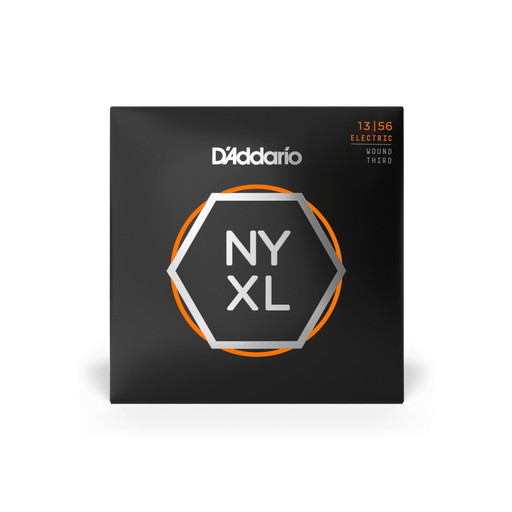 D'Addario NYXL1356W Nickel Wound Electric Guitar Strings, Medium Wound 3rd, 13-56