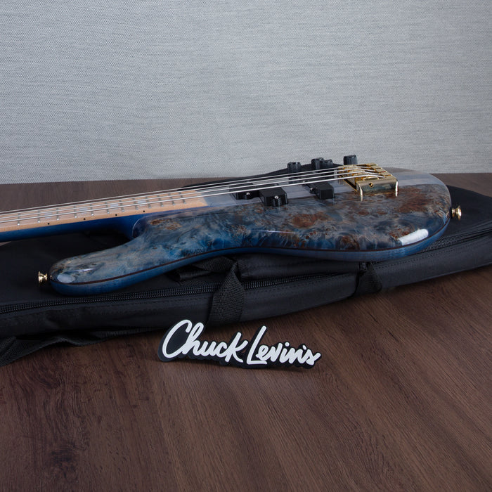 Spector Euro4 LT Bass Guitar - Exotic Poplar Burl Blue Fade - CHUCKSCLUSIVE - #]C121SN 21047