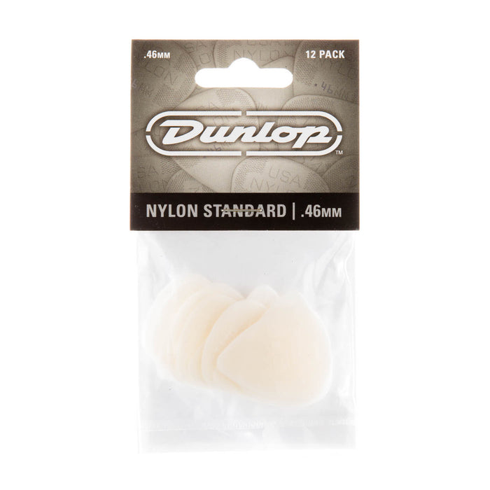 Dunlop Nylon Standard Guitar Picks - .46mm - White (12-Pack)