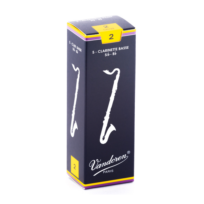 Vandoren CR12 Traditional Bass Clarinet Reed 5-Pack